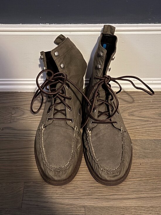 Sperry Other - Sperry Mens Top-Sider Canvas Lace-Up Boots, Olive Green,Size 12, Great Condition